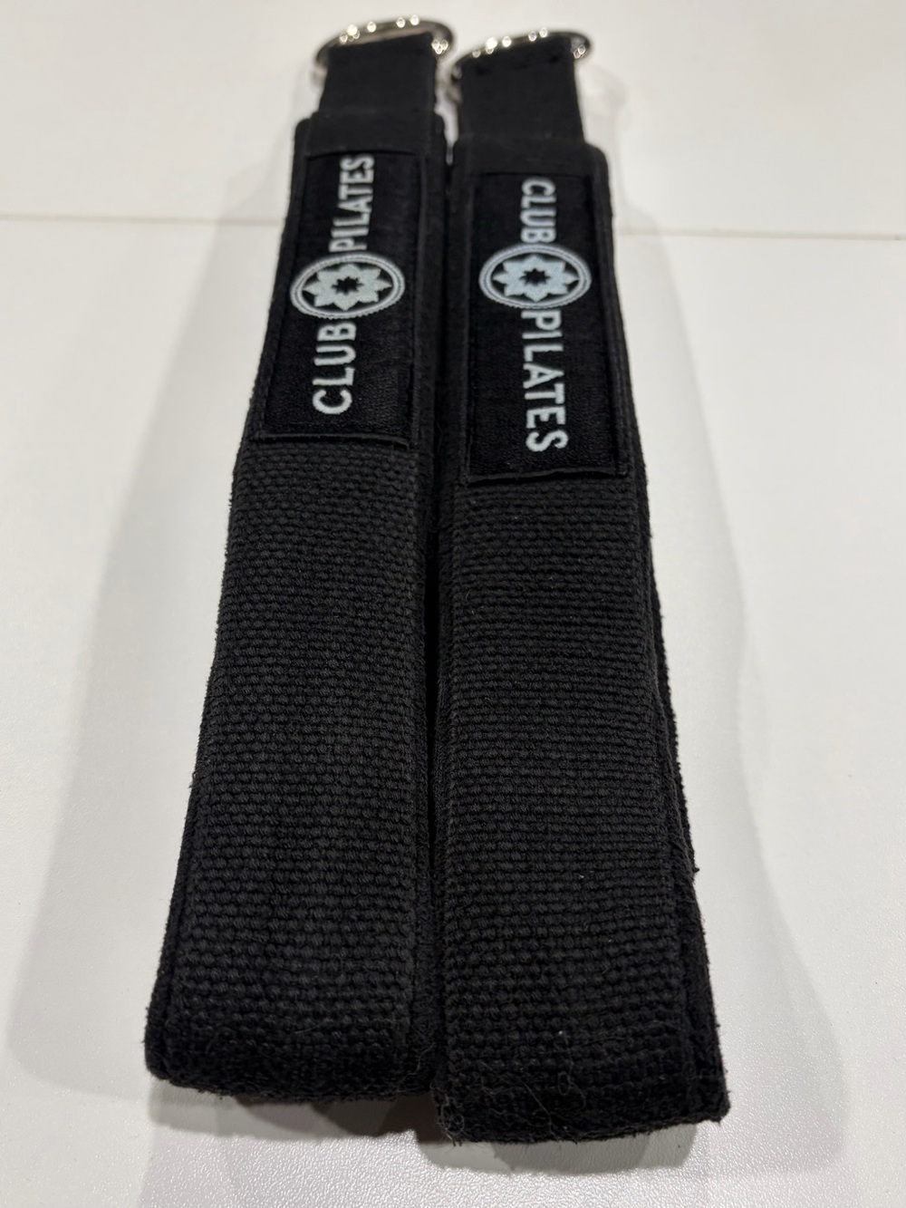Club Pilates Reformer Straps Long and Short Loops Black with Blue Logo GUC